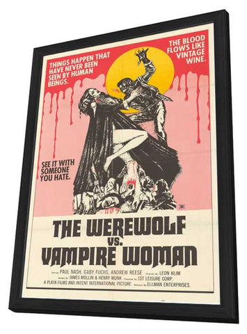 Werewolf vs. the Vampire Women 11 x 17 Movie Poster - Style A - in Deluxe Aluminum Frame