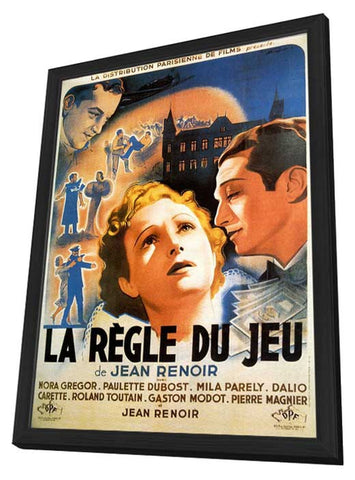 Rules of the Game 11 x 17 Movie Poster - French Style B - in Deluxe Aluminum Frame