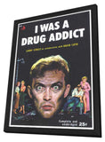 I Was A Drug Addict 11 x 17 Retro Book Cover Poster - in Deluxe Aluminum Frame