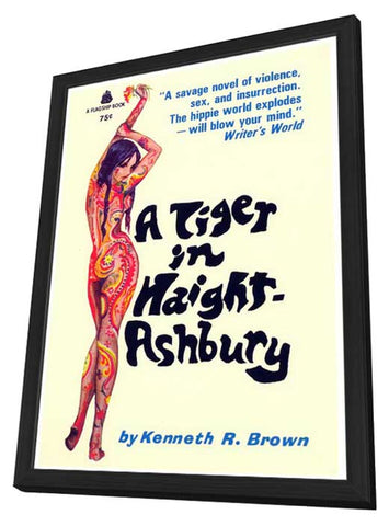 A Tiger in Haight-Ashbury 11 x 17 Retro Book Cover Poster - in Deluxe Aluminum Frame