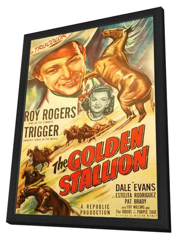 The Golden Stallion 11 x 17 Movie Poster - Style A - in Deluxe Aluminum Frame