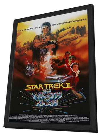 Star Trek: The Wrath of Khan 11 x 17 Movie Poster - Style C - in Deluxe Aluminum Frame
