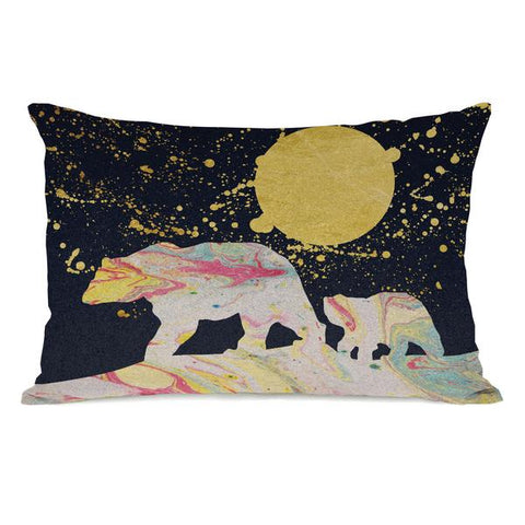 Moon Bear - Multi Throw Pillow by OBC