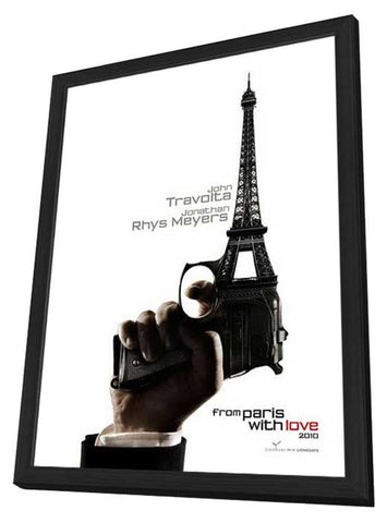 From Paris with Love 11 x 17 Movie Poster - Style A - in Deluxe Aluminum Frame