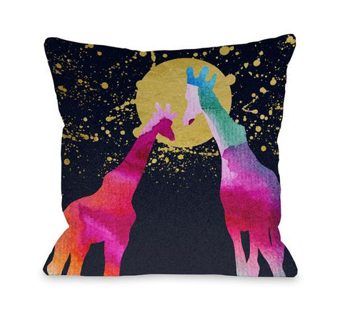 Moon Giraffes - Multi Throw Pillow by OBC