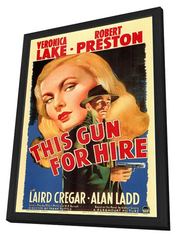 This Gun For Hire 11 x 17 Movie Poster - Style A - in Deluxe Aluminum Frame