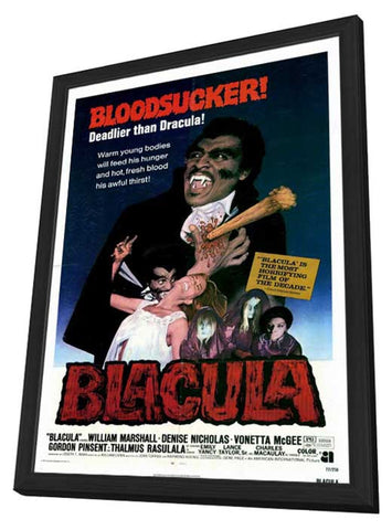 Blacula 11 x 17 Movie Poster - Style A - in Deluxe Aluminum Frame