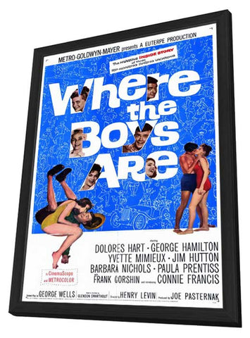 Where the Boys Are 11 x 17 Movie Poster - Style A - in Deluxe Aluminum Frame
