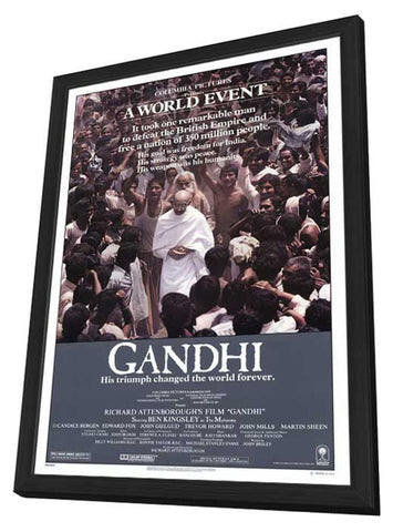 Gandhi 11 x 17 Movie Poster - Style A - in Deluxe Aluminum Frame
