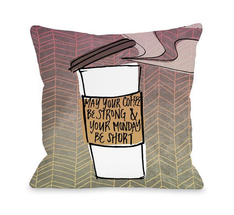 Coffee Monday Blessing - Multi Throw Pillow by OBC