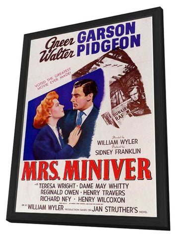 Mrs. Miniver 11 x 17 Movie Poster - Style A - in Deluxe Aluminum Frame