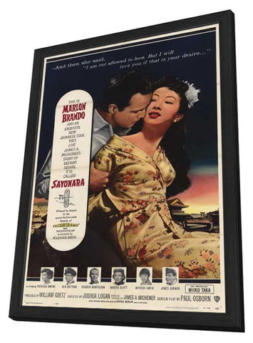 Sayonara 11 x 17 Movie Poster - Style A - in Deluxe Aluminum Frame