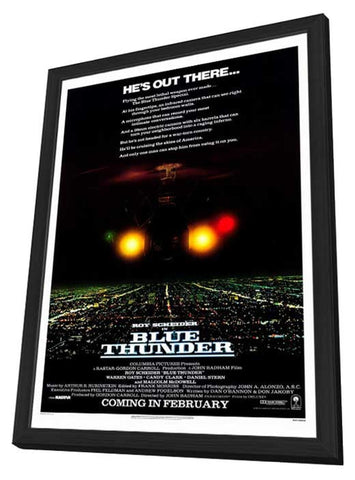 Blue Thunder 11 x 17 Movie Poster - Style A - in Deluxe Aluminum Frame