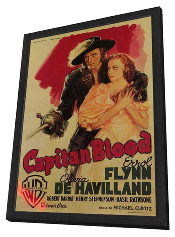 Captain Blood 11 x 17 Movie Poster - Italian Style A - in Deluxe Wood Frame
