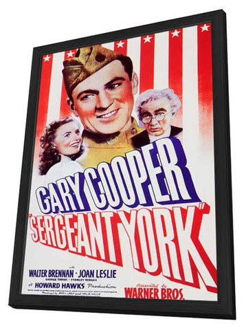 Sergeant York 11 x 17 Movie Poster - Style A - in Deluxe Aluminum Frame