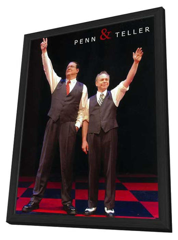 Penn and Teller 11 x 17 Movie Poster - Style D - in Deluxe Aluminum Frame