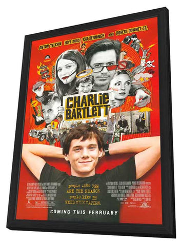 Charlie Bartlett 11 x 17 Movie Poster - Style D - in Deluxe Aluminum Frame