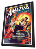 Amazing Stories (Pulp) 11 x 17 Retro Book Cover Poster - in Deluxe Aluminum Frame