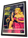 Girls Out of Hell 11 x 17 Retro Book Cover Poster - in Deluxe Aluminum Frame