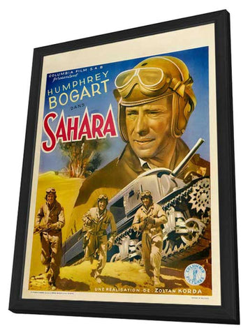 Sahara 11 x 17 Movie Poster - Belgian Style A - in Deluxe Wood Frame