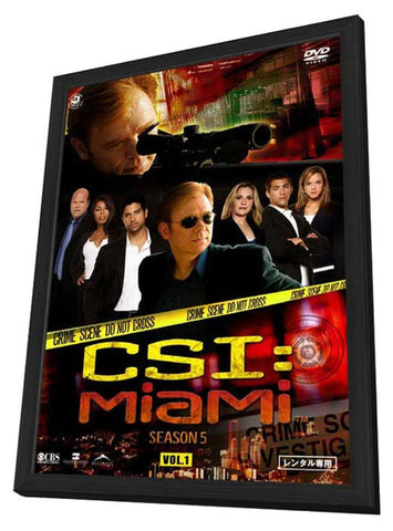 CSI: Miami 11 x 17 TV Poster - Japanese Style A - in Deluxe Aluminum Frame