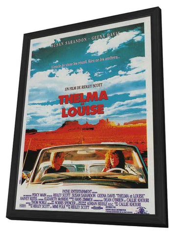 Thelma and Louise 11 x 17 Movie Poster - French Style A - in Deluxe Wood Frame