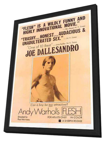 Andy Warhol's Flesh 11 x 17 Movie Poster - Style E - in Deluxe Aluminum Frame