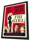 FBI Girl 27 x 40 Movie Poster - Style A - in Deluxe Wood Frame