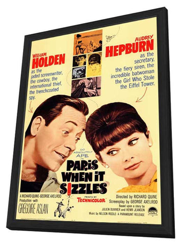Paris When It Sizzles 11 x 17 Movie Poster - Style A - in Deluxe Aluminum Frame