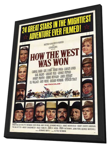 How the West Was Won 11 x 17 Movie Poster - Style A - in Deluxe Aluminum Frame