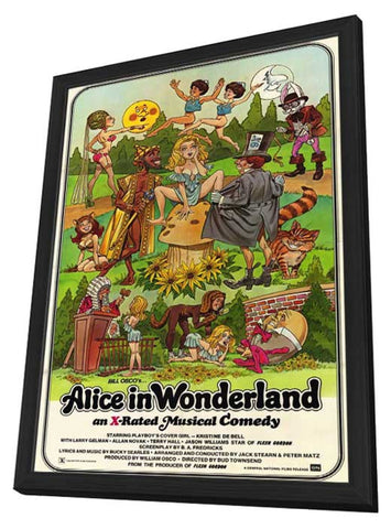 Alice in Wonderland (X) 11 x 17 Movie Poster - Style A - in Deluxe Aluminum Frame