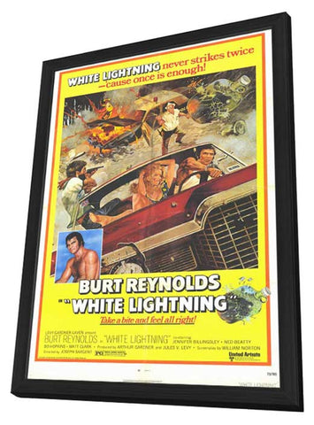 White Lightning 11 x 17 Movie Poster - Style B - in Deluxe Aluminum Frame