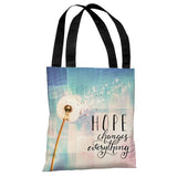 Hope Changes Everything Dandelion - Multi Tote Bag by