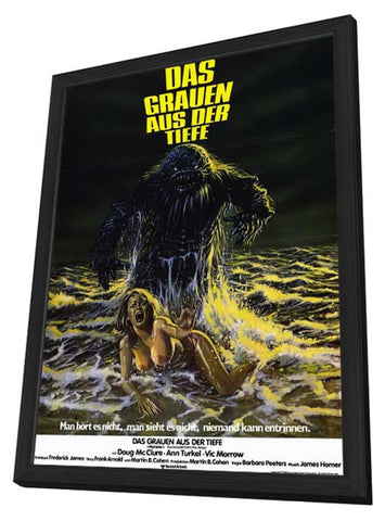 Humanoids from the Deep 11 x 17 Movie Poster - German Style A - in Deluxe Wood Frame