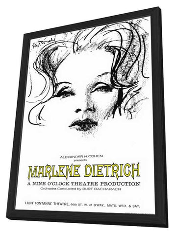 Marlene Dietrich 11 x 17 Movie Poster - Style A - in Deluxe Aluminum Frame