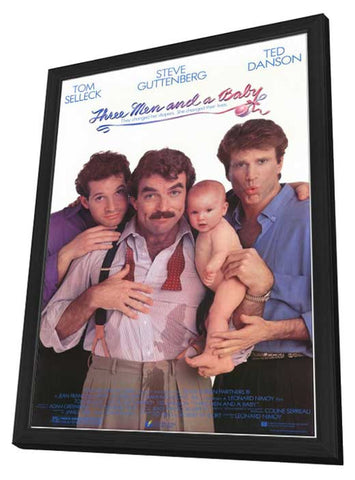 Three Men and a Baby 11 x 17 Movie Poster - Style A - in Deluxe Aluminum Frame