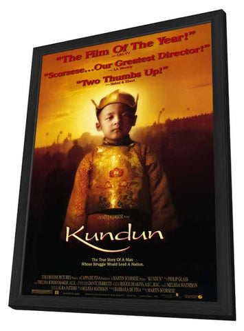 Kundun 11 x 17 Movie Poster - Style A - in Deluxe Aluminum Frame