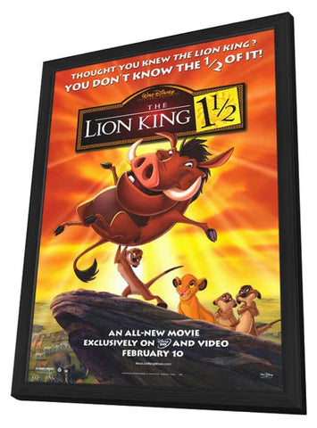 Lion King 1 1/2 11 x 17 Movie Poster - Style A - in Deluxe Wood Frame