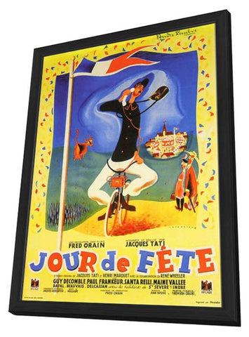Jour De Fete 11 x 17 Movie Poster - French Style B - in Deluxe Wood Frame
