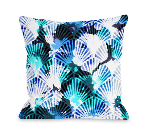 Affirmation - Blue Throw Pillow by OBC 18 X 18