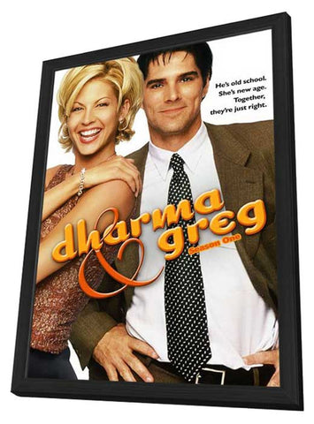 Dharma & Greg 11 x 17 TV Poster - Style B - in Deluxe Aluminum Frame