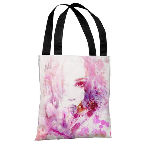Mane Model - White Pink Tote Bag by