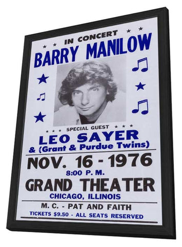 Barry Manilow 11 x 17 Music Poster - Style A - in Deluxe Aluminum Frame