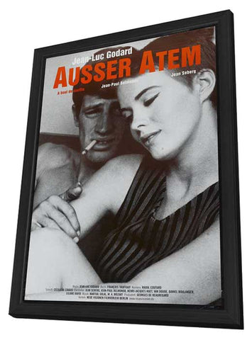 À bout de souffle 11 x 17 Movie Poster - German Style A - in Deluxe Aluminum Frame