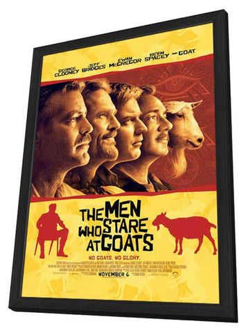 The Men Who Stare at Goats 11 x 17 Movie Poster - Style A - in Deluxe Wood Frame