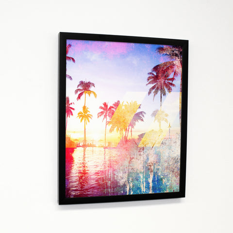 Santa Monica - Multi - Black Canvas Image Box by OBC 11 X 14