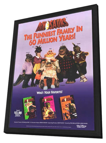 Dinosaurs 11 x 17 Movie Poster - Style A - in Deluxe Aluminum Frame