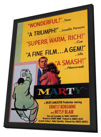 Marty 11 x 17 Movie Poster - Style A - in Deluxe Aluminum Frame