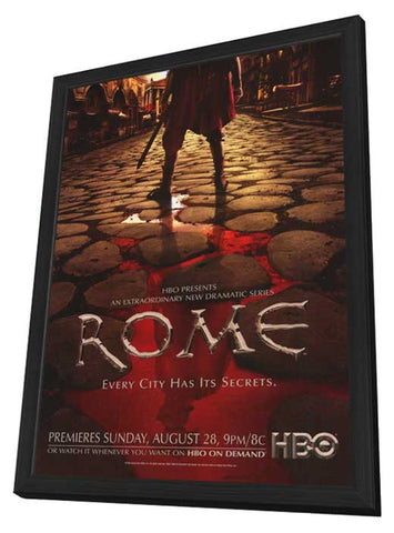 Rome 11 x 17 TV Poster - Style F - in Deluxe Aluminum Frame