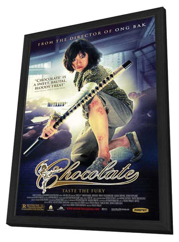 Chocolate 11 x 17 Movie Poster - Style A - in Deluxe Aluminum Frame